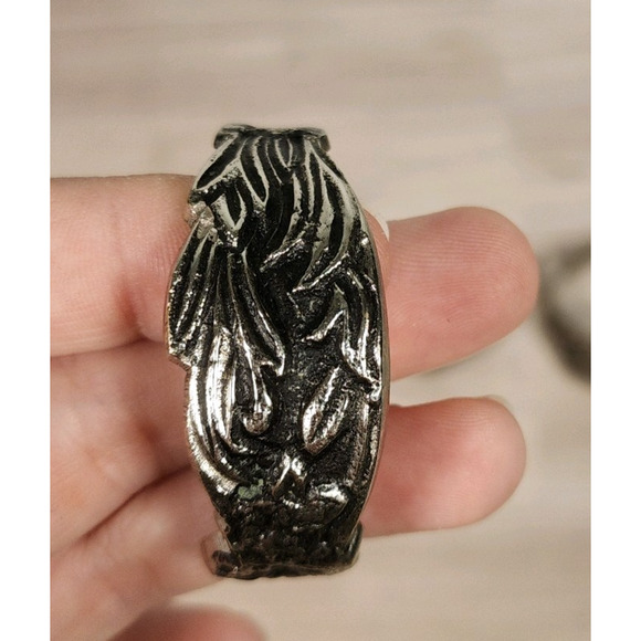 Set of 6 Bent Spoon Metal Napkin Ring Holders Pattern Silverware Handle EUC (25) - Picture 7 of 13